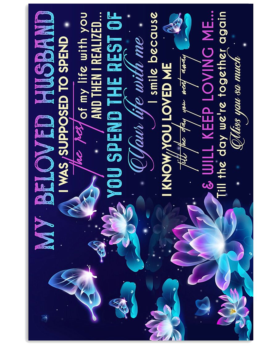 MY ANGEL HUSBAND - BUTTERFLY - MISS YOU 16x24 Poster