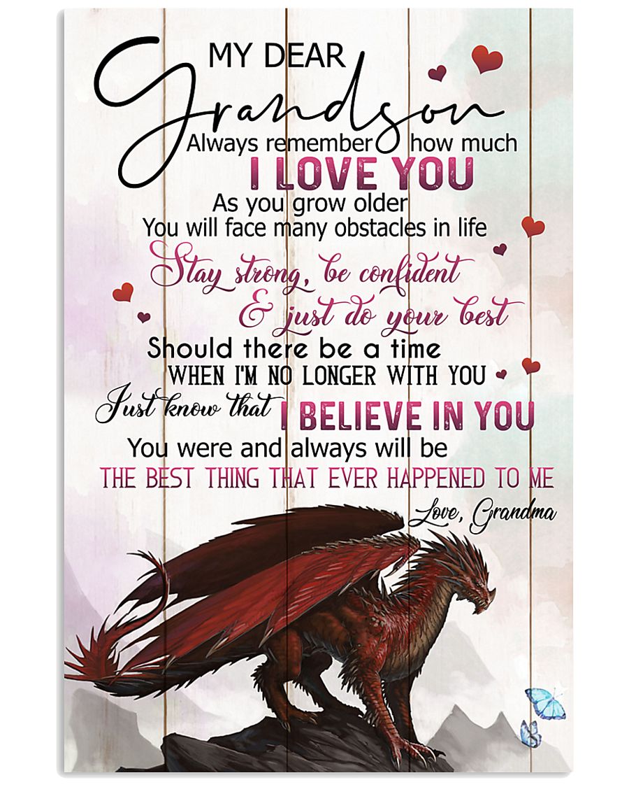 TO MY GRANDSON - DRAGONS - I LOVE YOU 16x24 Poster