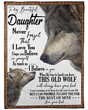 DAD TO DAUGHTER Large Fleece Blanket - 60" x 80" front