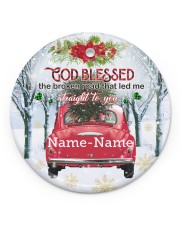 Christmas - Husband and Wife - God Blessed Circle ornament - single (porcelain) front