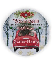 Christmas - Husband and Wife - God Blessed Circle ornament - single (wood) thumbnail