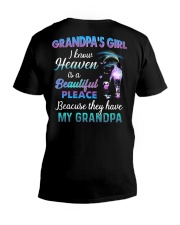 Grandpa's Girl -I know heaven is a beautiful place V-Neck T-Shirt tile