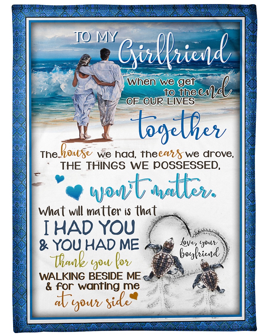 TO MY GIRLFRIEND Large Fleece Blanket - 60" x 80"