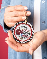 To My Dad - Christmas - Personalized Circle ornament - single (porcelain) aos-circle-ornament-single-porcelain-lifestyles-01