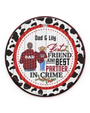 To My Dad - Christmas - Personalized Circle ornament - single (porcelain) front