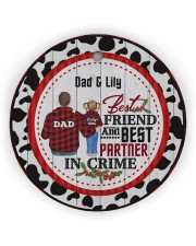 To My Dad - Christmas - Personalized Circle Ornament (Wood tile