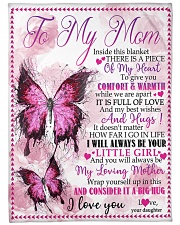 To My Mom - Butterfly - Fleece Blanket Large Fleece Blanket - 60" x 80" front