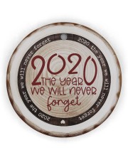 Christmas - Corona Virus Pandemic - Oh QuaranTree Circle Ornament (Wood tile