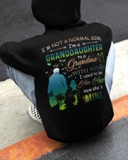 I'm not normal girl- I'm a Granddaughter to a Grandma with wings Hooded Sweatshirt apparel-hooded-sweatshirt-lifestyle-back-96
