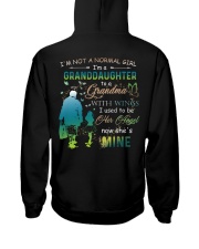 I'm not normal girl- I'm a Granddaughter to a Grandma with wings Hooded Sweatshirt back