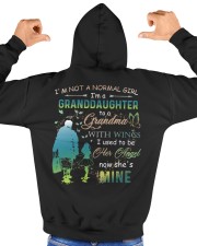 I'm not normal girl- I'm a Granddaughter to a Grandma with wings Hooded Sweatshirt custom-hoodie-sweatshirt-lifestyle-back-171