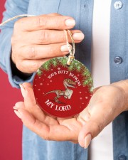 Dinosaur - Your Butt Napkins My Lord Circle ornament - single (porcelain) aos-circle-ornament-single-porcelain-lifestyles-01