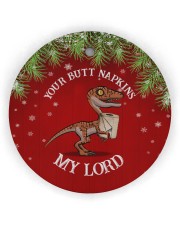 Dinosaur - Your Butt Napkins My Lord Circle Ornament (Wood tile
