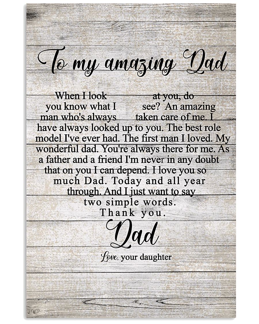 DAUGHTER TO DAD 16x24 Poster