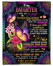 To My Daughter - Butterflies - I Wish You Fleece Blanket tile