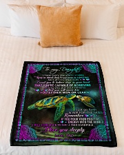 To Daughter - I Hope Every Day You're Smiling Small Fleece Blanket - 30" x 40" aos-coral-fleece-blanket-30x40-lifestyle-front-04