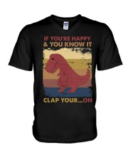 To Kids - If You're Happy - T-shirt V-Neck T-Shirt tile