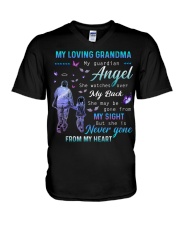My loving grandma- My guardian angel V-Neck T-Shirt tile