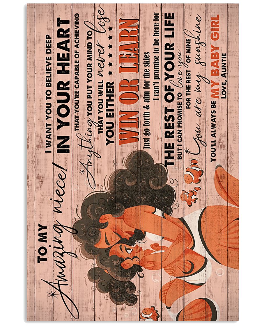 AUNT TO NIECE 16x24 Poster