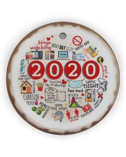 Christmas - 2020 Circle Ornament (Wood tile
