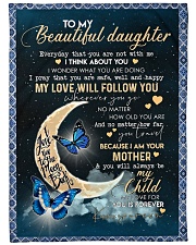MOM TO DAUGHTER Large Fleece Blanket - 60" x 80" front