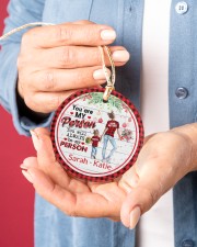 Mom And Daughter - Christmas - Personalized Circle ornament - single (porcelain) aos-circle-ornament-single-porcelain-lifestyles-01