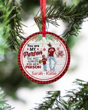 Mom And Daughter - Christmas - Personalized Circle ornament - single (porcelain) aos-circle-ornament-single-porcelain-lifestyles-07