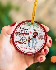 Mom And Daughter - Christmas - Personalized Circle ornament - single (porcelain) aos-circle-ornament-single-porcelain-lifestyles-09