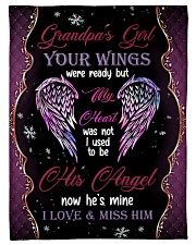 Grandpa's Girl - I used to be his angel now he's mine Small Fleece Blanket - 30" x 40" front