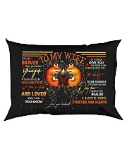 TO MY WIFE - FOX - I LOVE YOU Rectangular Pillowcase back