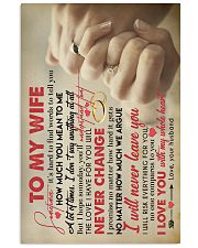 TO MY WIFE - HAND IN HAND - I LOVE YOU 16x24 Poster front