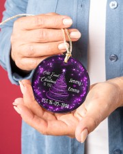 All I Want for Christmas Is You - Personalized Circle ornament - single (porcelain) aos-circle-ornament-single-porcelain-lifestyles-01