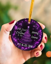 All I Want for Christmas Is You - Personalized Circle ornament - single (porcelain) aos-circle-ornament-single-porcelain-lifestyles-09