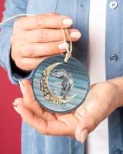 Saurus I Love You To The Moon And Back Circle ornament - single (porcelain) aos-circle-ornament-single-porcelain-lifestyles-01