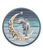 Saurus I Love You To The Moon And Back Circle ornament - single (porcelain) front