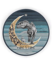 Saurus I Love You To The Moon And Back Circle Ornament (Wood tile