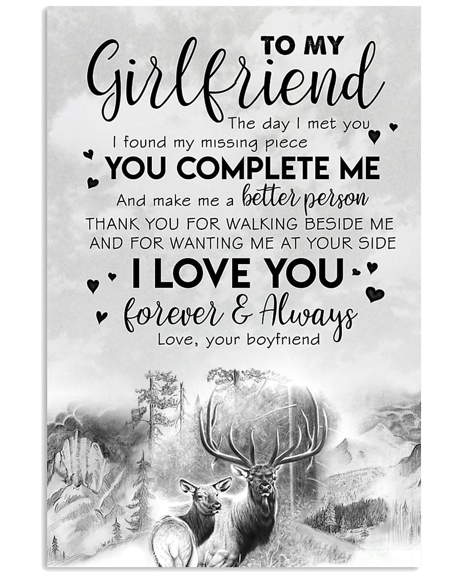 TO MY GIRLFRIEND - DEER - THE DAY I MET YOU 16x24 Poster