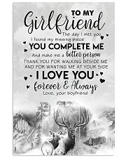 TO MY GIRLFRIEND - DEER - THE DAY I MET YOU 16x24 Poster front