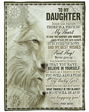 To My Daughter - Inside This Blanket Large Fleece Blanket - 60" x 80" front