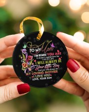 To My Mom - Circle Ornament Circle ornament - single (porcelain) aos-circle-ornament-single-porcelain-lifestyles-08