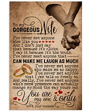TO MY GORGEOUS WIFE 16x24 Poster front