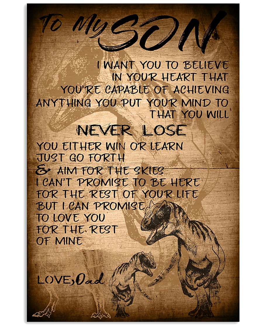 TO MY SON 16x24 Poster