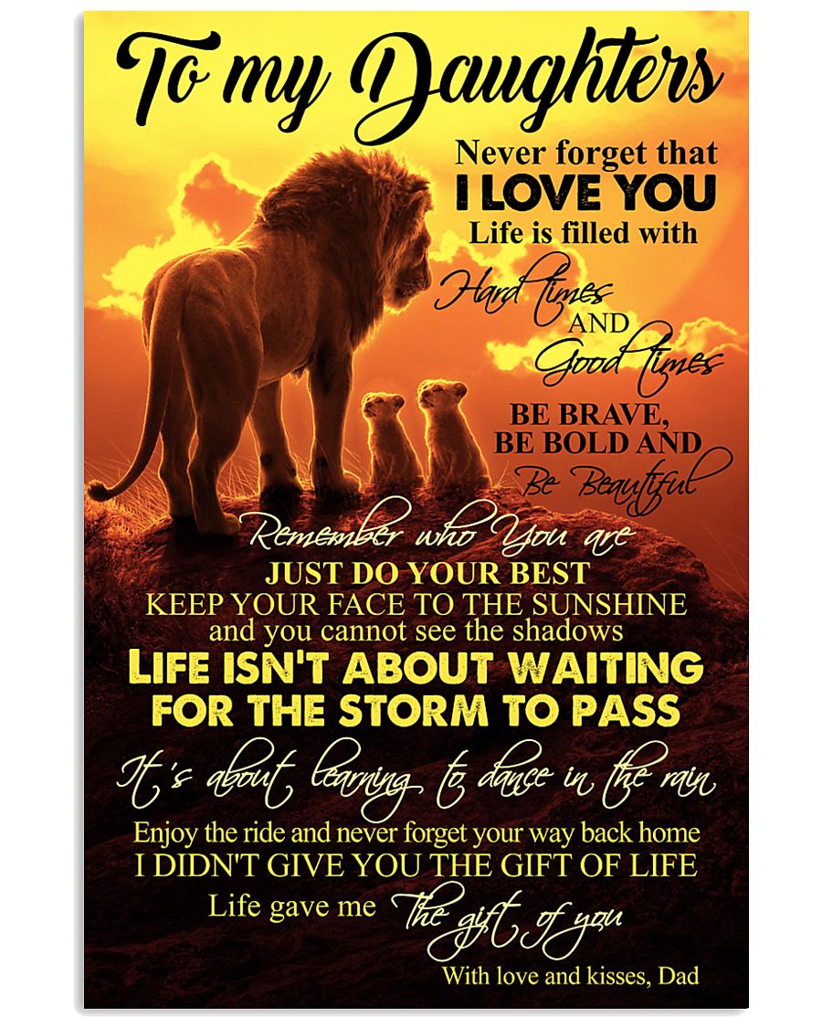 DAD TO DAUGHTERS 16x24 Poster