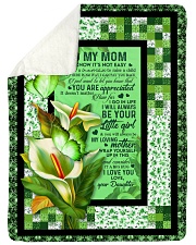 To My Mom - Calla Lily - Fleece Blanket Sherpa Fleece Blanket tile