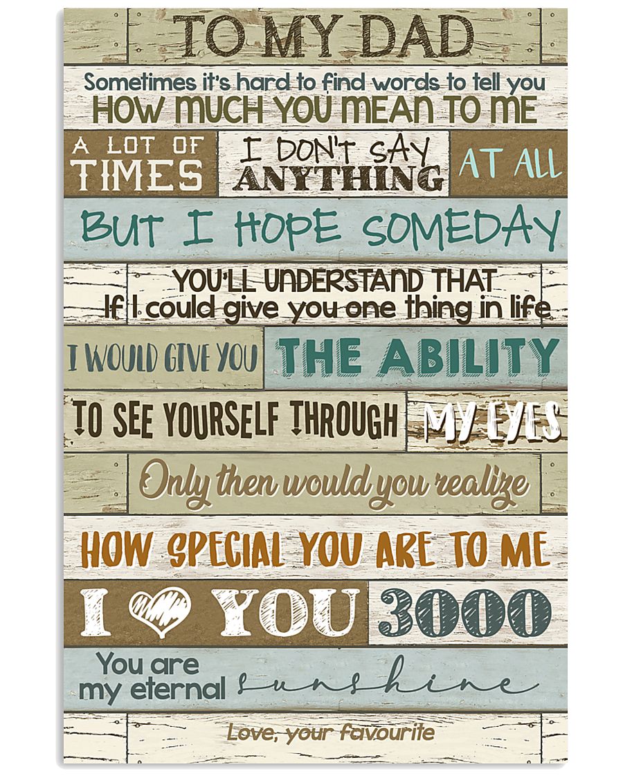 DAUGHTER TO DAD 16x24 Poster