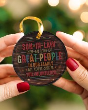 Son-in-law - Vintage - You Volunteered Circle ornament - single (porcelain) aos-circle-ornament-single-porcelain-lifestyles-08