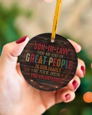 Son-in-law - Vintage - You Volunteered Circle ornament - single (porcelain) aos-circle-ornament-single-porcelain-lifestyles-09