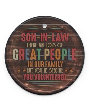 Son-in-law - Vintage - You Volunteered Circle ornament - single (porcelain) front