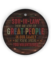 Son-in-law - Vintage - You Volunteered Circle Ornament (Wood tile