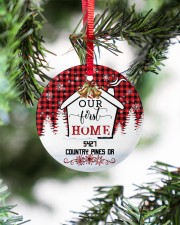 Family - Christmas - Our First Home - Personalized Circle ornament - single (porcelain) aos-circle-ornament-single-porcelain-lifestyles-07